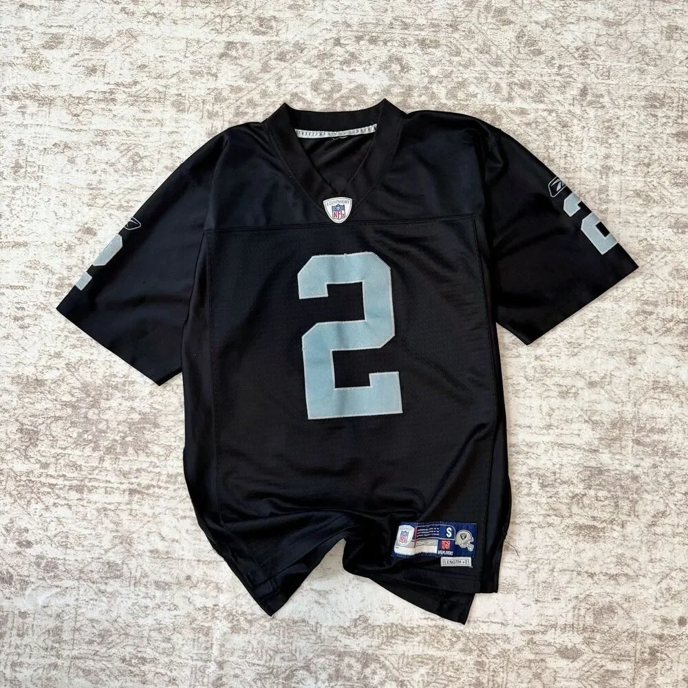 Reebok Oakland Raiders Russell #2 Regular Season Jersey Black/Silver Men’s S